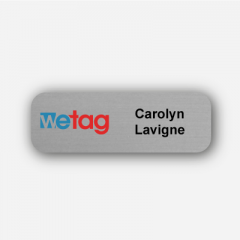 Standard metal nametag