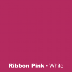 Plastic Ribbon Pink engraved white Wetag