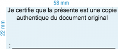 Etampe personnalisée Commissaire à l'assermentation Français