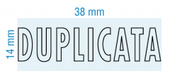 Étampe personnalisée - DUPLICATA - stock 2043