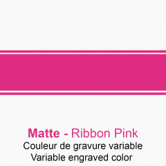 Plastic Reverse LaserMark Matte Engraved Ribbon Pink - sample