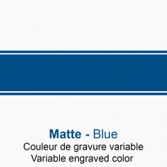 Plaque Signalétique - Plastique Gravé Au Verso - Matte  Blue