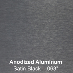 Anodized Aluminum - Satin Black - 0.063 pouces | 1.6 mm - sample