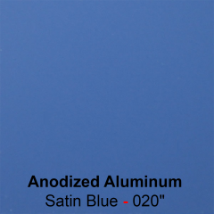 Anodized Aluminum - Satin Blue - 0.020 pouces | 0.5 mm - sample