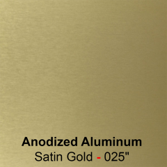 plaque signalétique - aluminium anodisé gravé - Satin Or -0.025"- 0.63 mm 