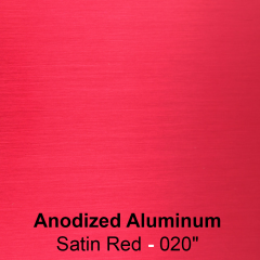 Anodized Aluminum - Satin Red - 0.020 pouces | 0.5 mm - sample